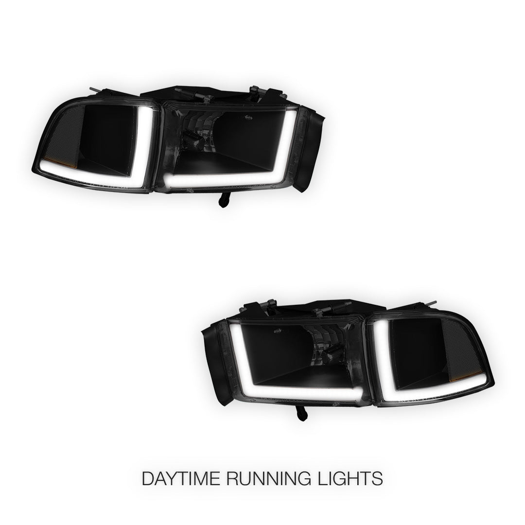 Dodge RAM 1500 (1994 - 2001) LED DRL Headlights LH + RH