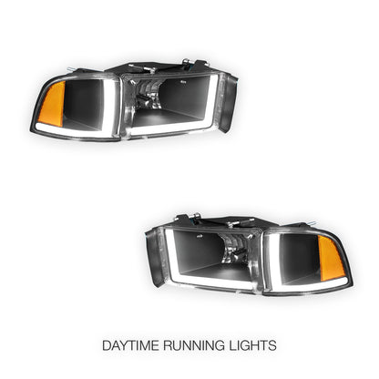 Dodge RAM 2500 (1994 - 2002) LED DRL Headlights LH + RH
