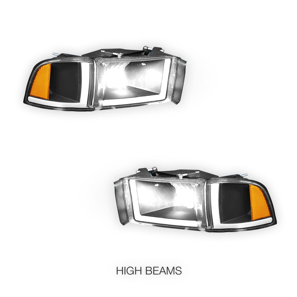 Dodge RAM 2500 (1994 - 2002) LED DRL Headlights LH + RH