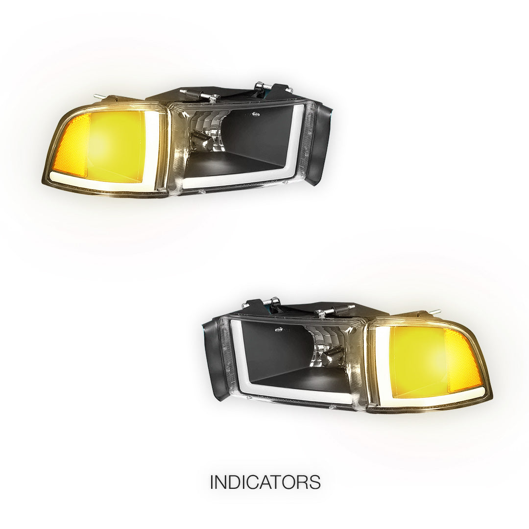 Dodge RAM 2500 (1994 - 2002) LED DRL Headlights LH + RH