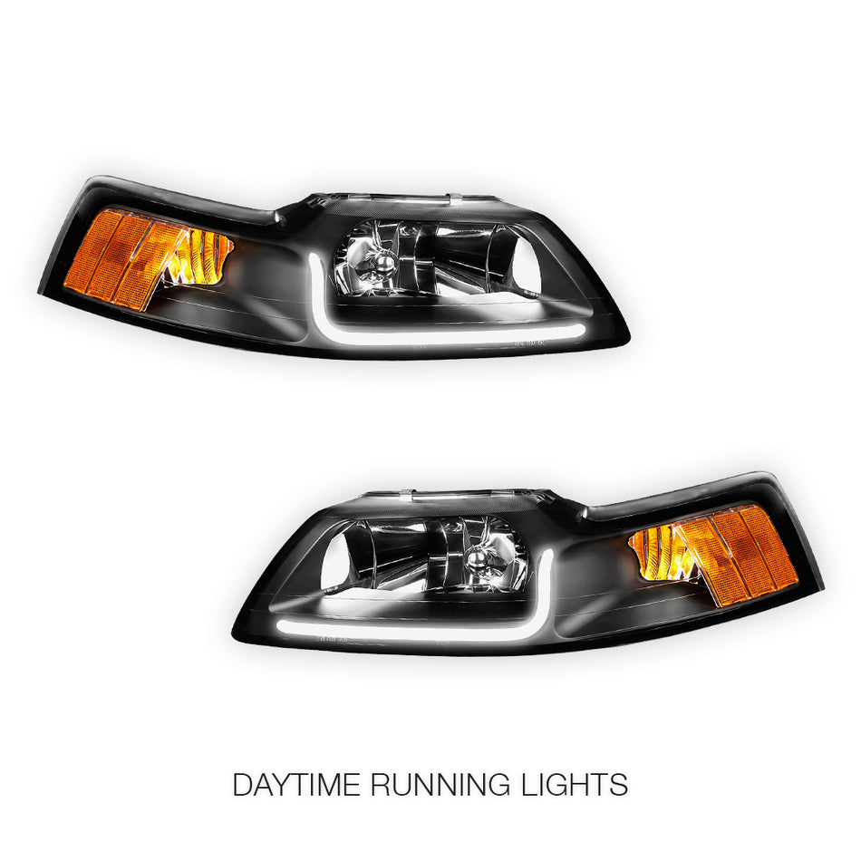 Ford Mustang (1999 - 2004) LED DRL Corner Headlights LH + RH