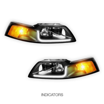 Ford Mustang (1999 - 2004) LED DRL Corner Headlights LH + RH