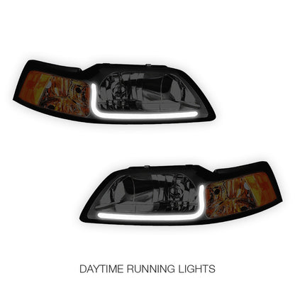 Ford Mustang (1999 - 2004) LED DRL Corner Headlights LH + RH