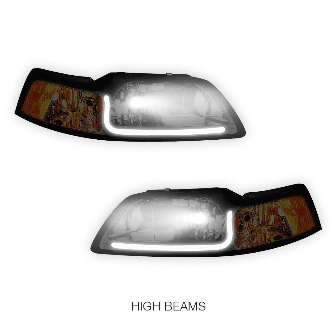 Ford Mustang (1999 - 2004) LED DRL Corner Headlights LH + RH
