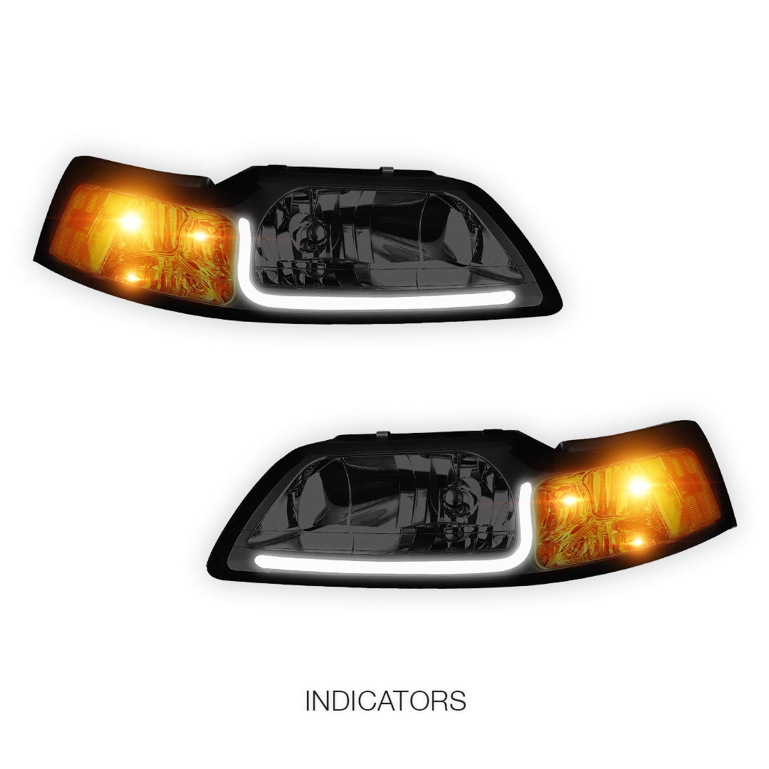 Ford Mustang (1999 - 2004) LED DRL Corner Headlights LH + RH