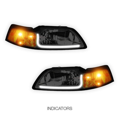 Ford Mustang (1999 - 2004) LED DRL Corner Headlights LH + RH