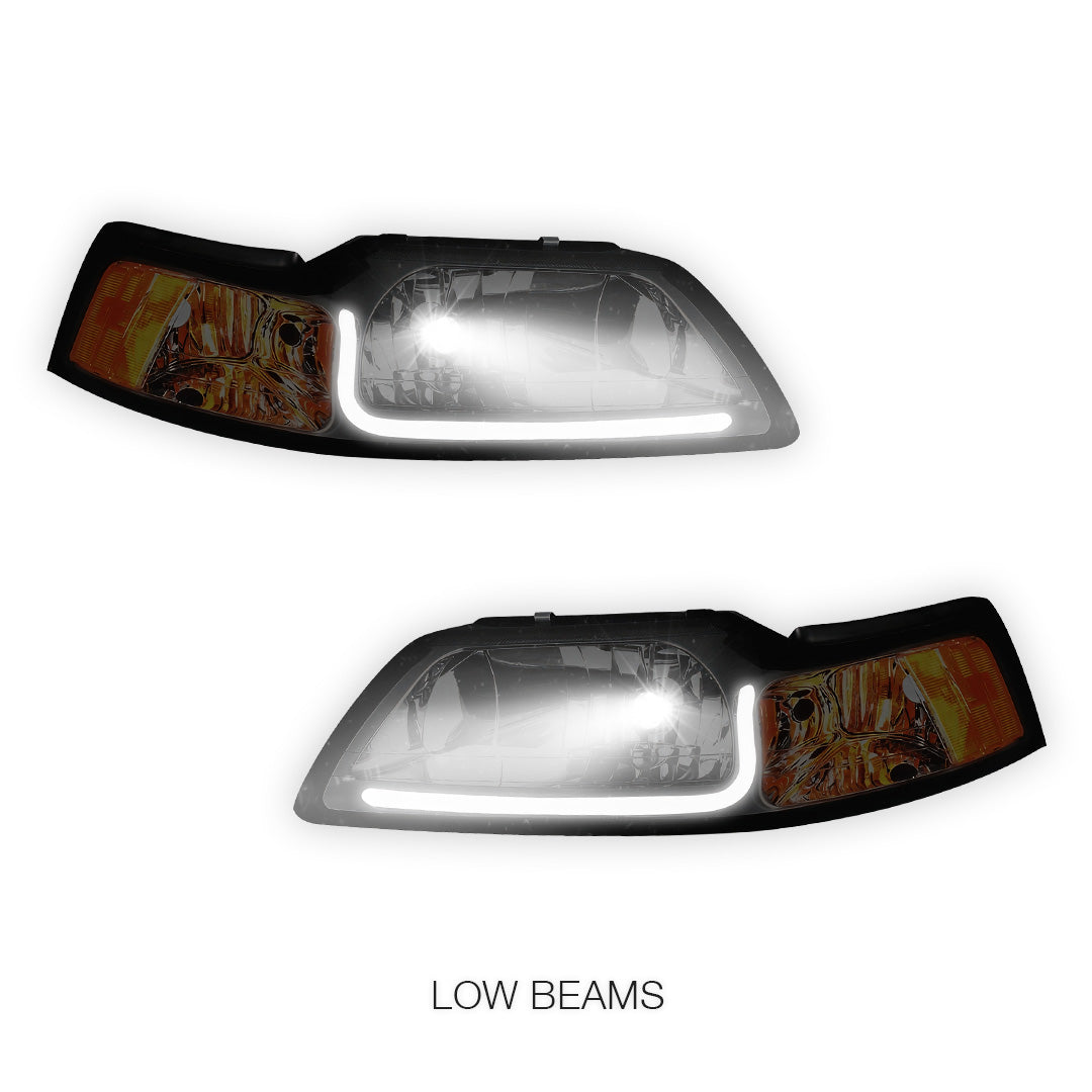 Ford Mustang (1999 - 2004) LED DRL Corner Headlights LH + RH