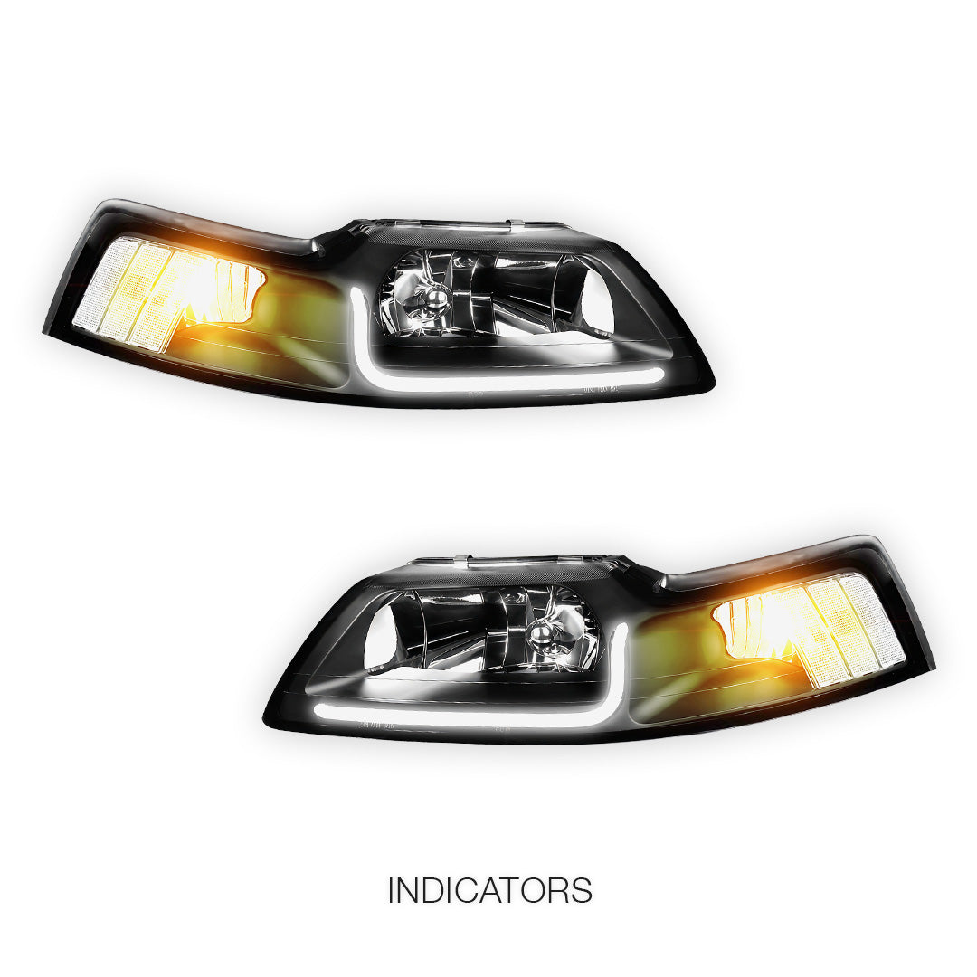 Ford Mustang (1999 - 2004) LED DRL Corner Headlights LH + RH