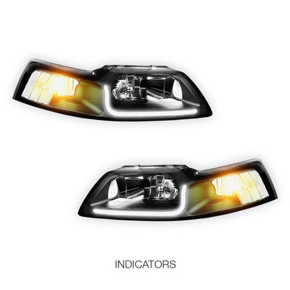 Ford Mustang (1999 - 2004) LED DRL Corner Headlights LH + RH