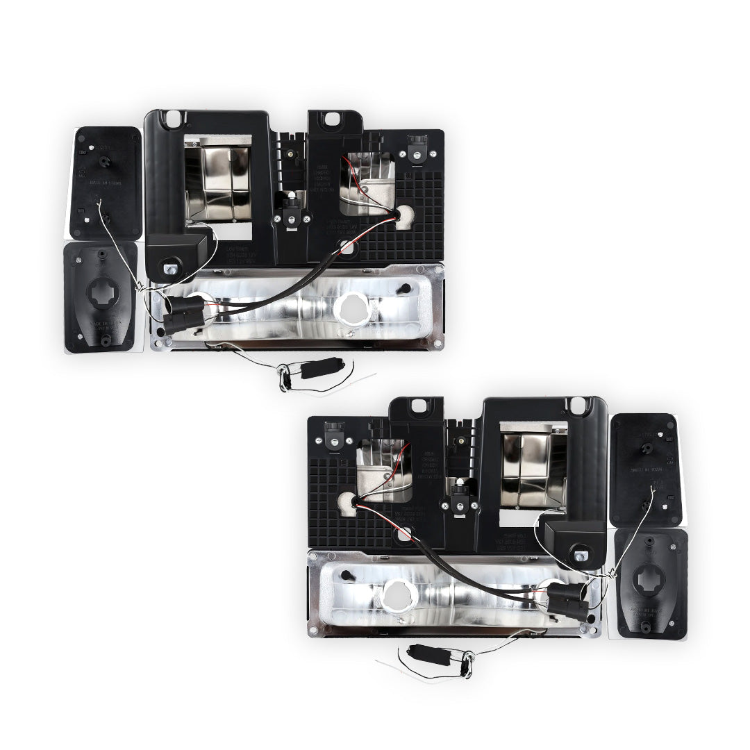 Chevrolet C1500 Suburban LS / LT / Silverado (1992 - 1993) C-LED DRL Replacement Headlights LH + RH