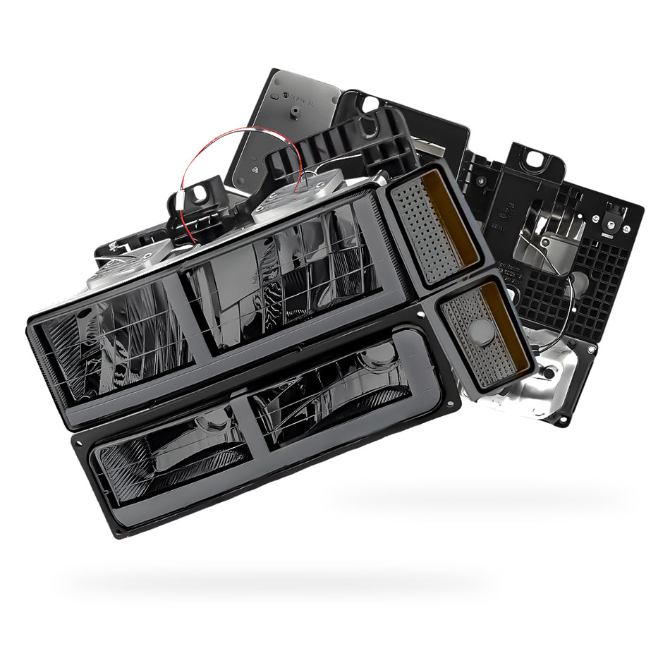 Chevrolet C3500 Silverado (1988 - 1993) F-LED DRL Replacement Headlights LH + RH