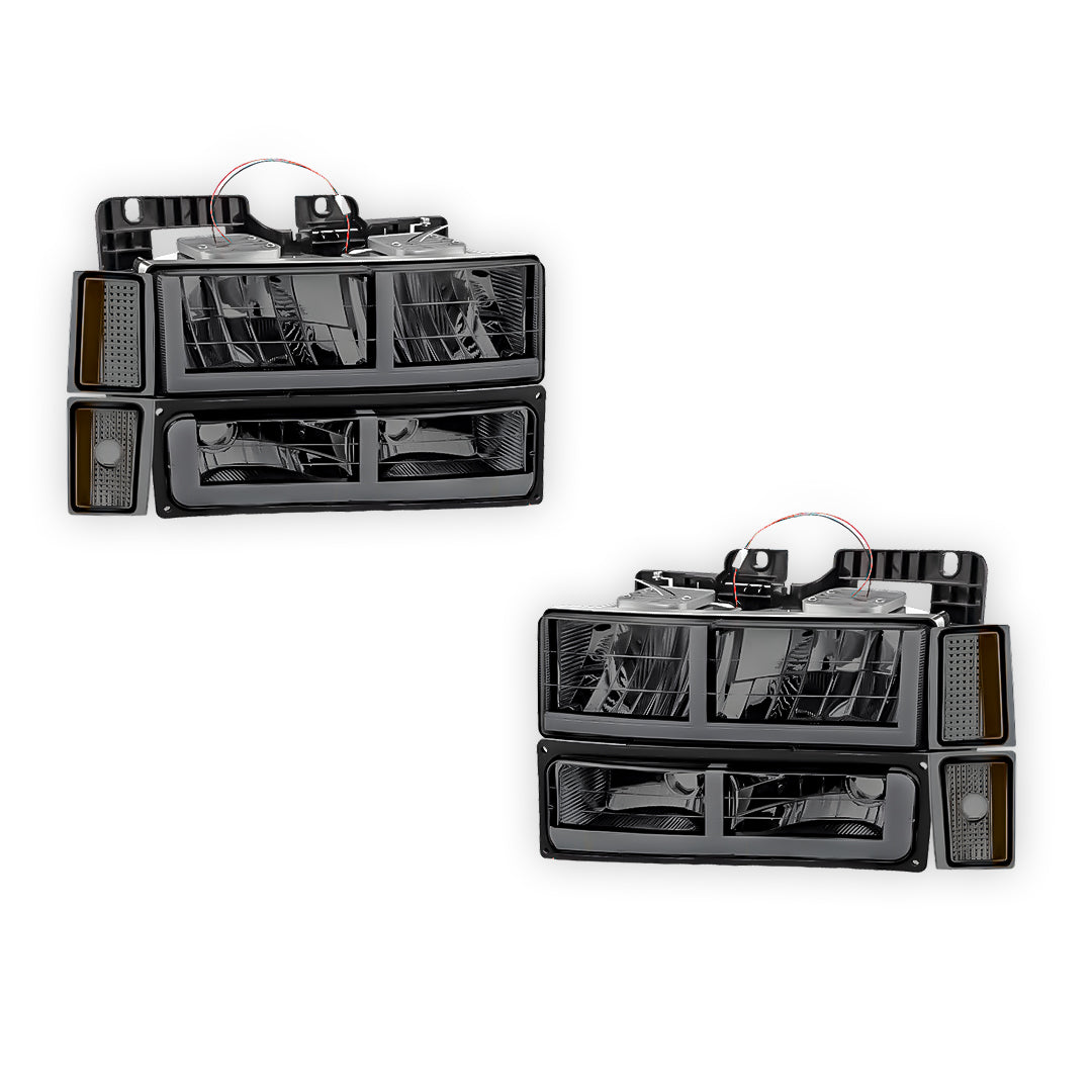 Chevrolet C3500 Silverado (1988 - 1993) F-LED DRL Replacement Headlights LH + RH