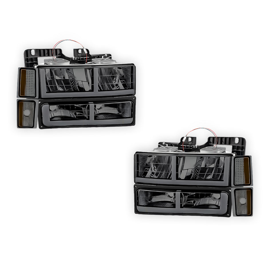 Chevrolet C3500 Silverado (1988 - 1993) F-LED DRL Replacement Headlights LH + RH