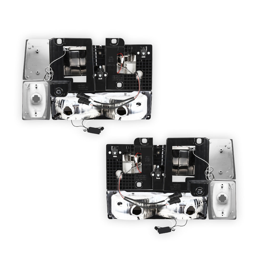 Chevrolet K2500 Cheyenne / Scottsdale / Silverado (1988 - 1993) F-LED DRL Replacement Headlights LH + RH