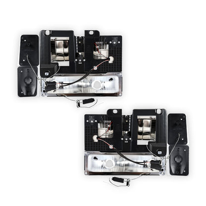 Chevrolet C1500 Suburban Silverado (1992 - 1993) Square-LED DRL Replacement Headlights LH + RH