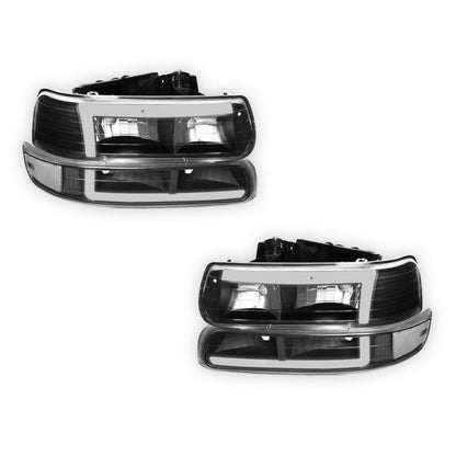 Chevrolet Silverado 2500 HD LS / LT  (2001 - 2002) L-Pattern 3D LED DRL Headlights LH + RH