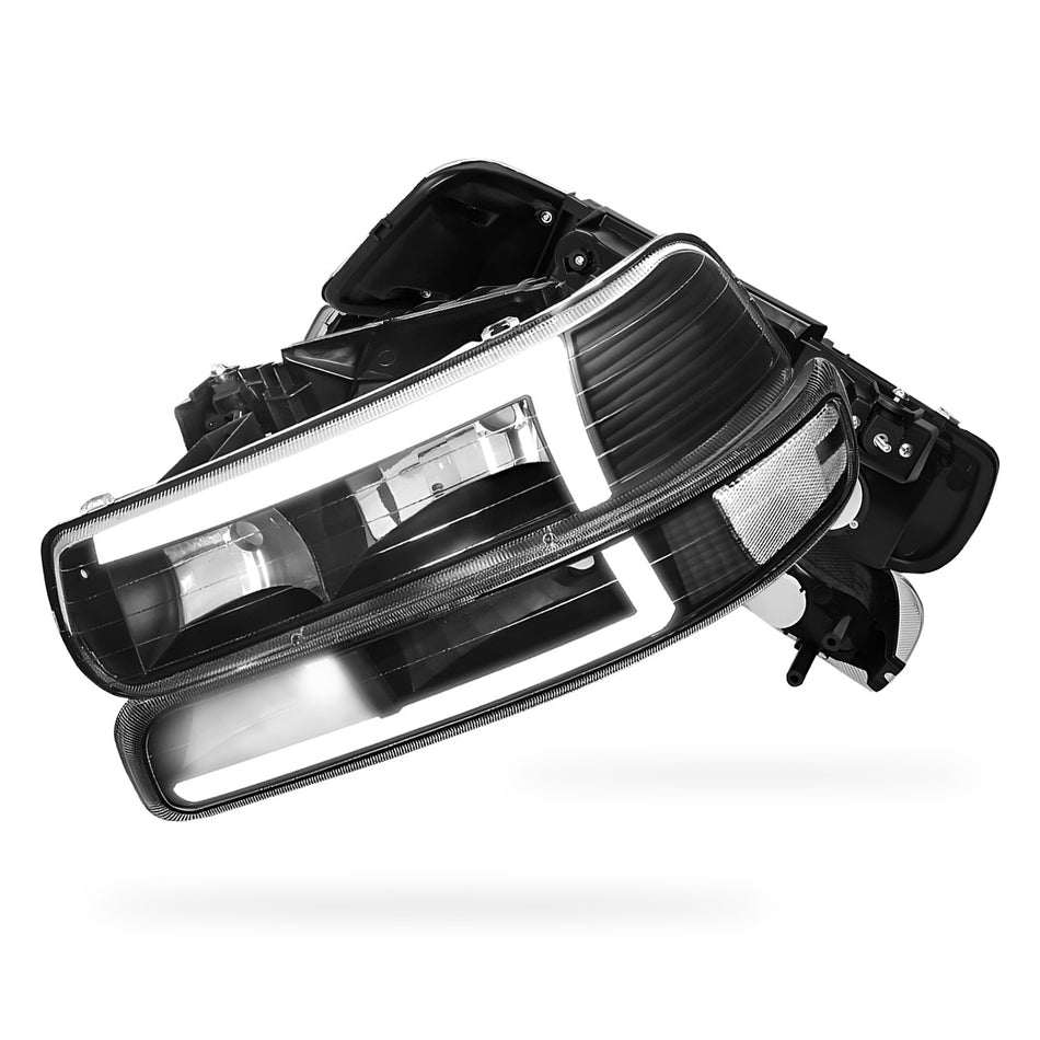 Chevrolet Suburban 1500 LT / Z71 / LTZ (2000 - 2006) L-Pattern 3D LED DRL Headlights LH + RH