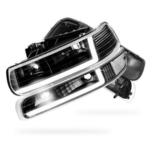 Chevrolet Silverado 1500 HD LS / LT (2001 - 2002) Dual LED L-Pattern Switchback Headlights LH + RH