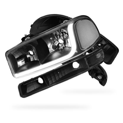 GMC Sierra 1500 SLE / SLE2 / SLT (1999 - 2007) LED DRL Headlights LH + RH