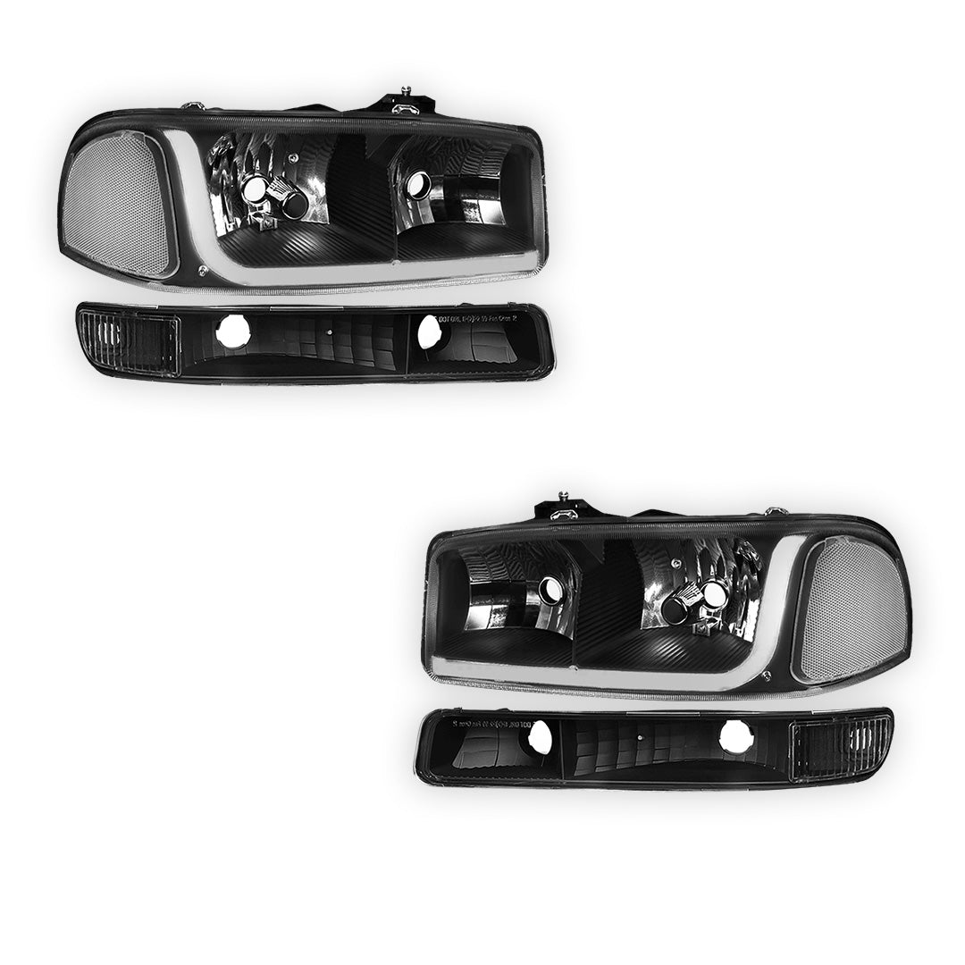 GMC Sierra 1500 SLE / SLE2 / SLT (1999 - 2007) LED DRL Headlights LH + RH