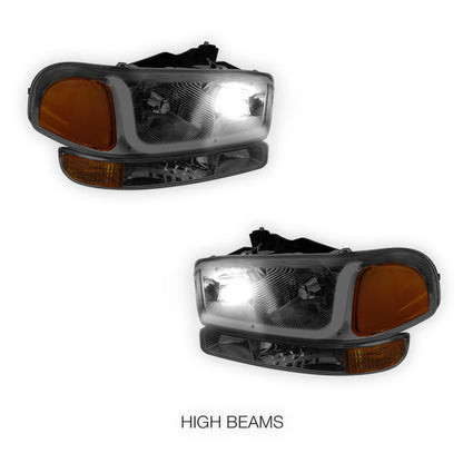 GMC Sierra 1500 SLE / SLE2 / SLT (1999 - 2007) LED DRL Headlights LH + RH
