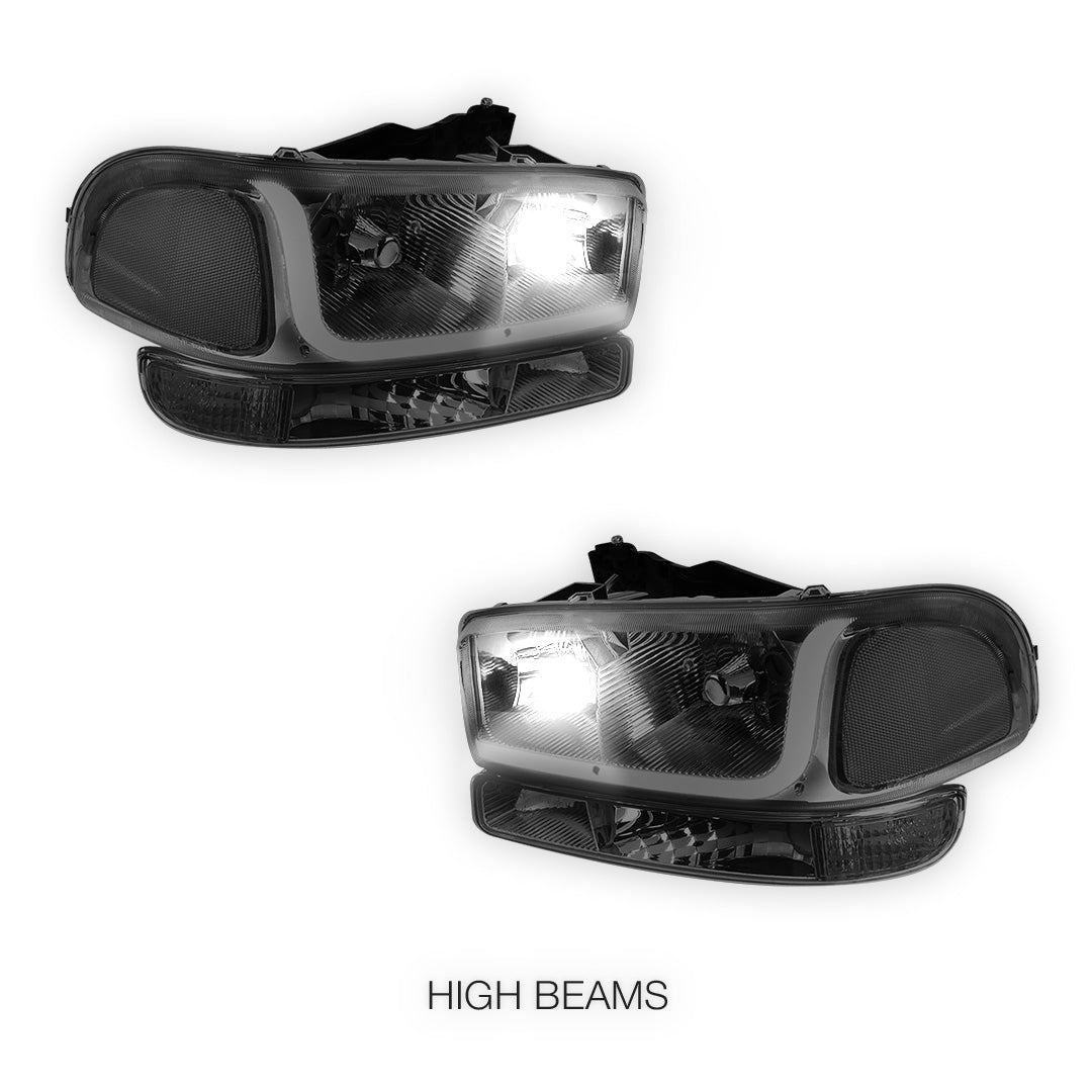 GMC Sierra 1500 SLE / SLE2 / SLT (1999 - 2007) LED DRL Headlights LH + RH
