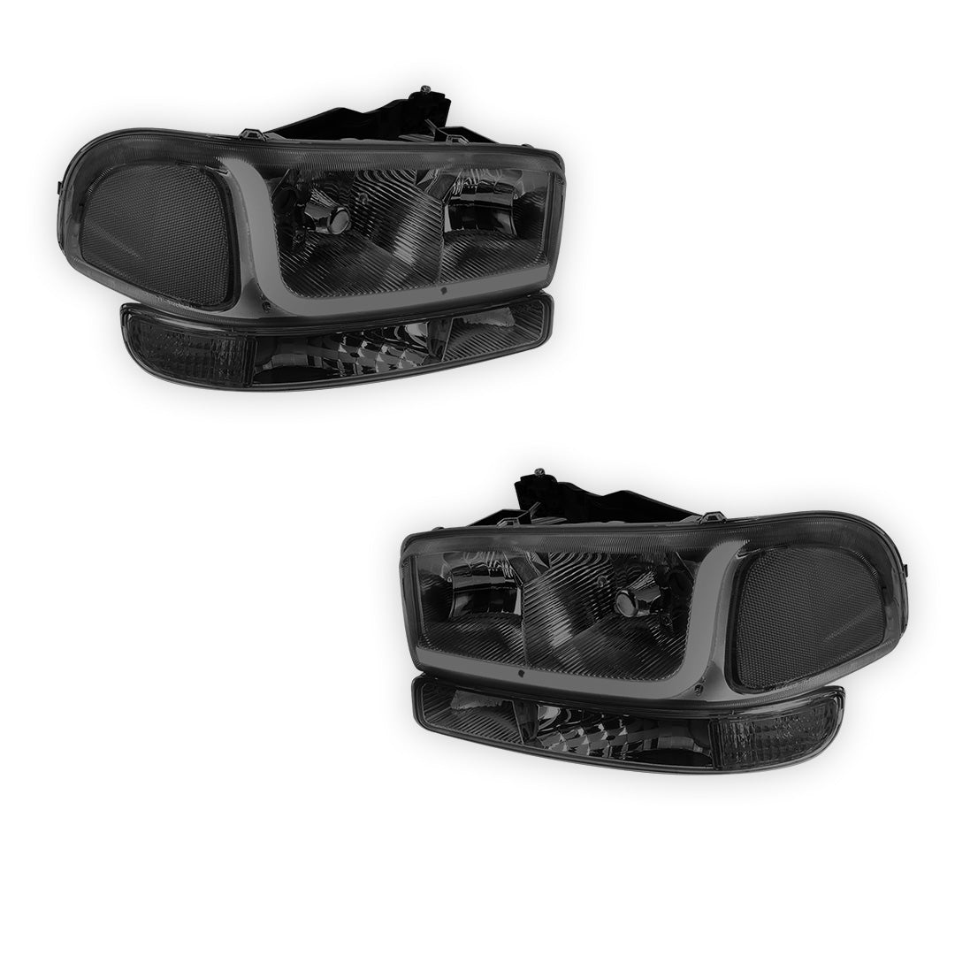 GMC Sierra 1500 SLE / SLE2 / SLT (1999 - 2007) LED DRL Headlights LH + RH