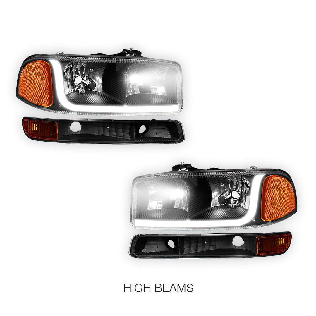 GMC Sierra 1500 HD SLE / SLT (2001 - 2007) LED DRL Headlights LH + RH