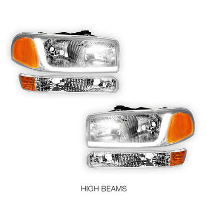 GMC Sierra 1500 HD SLE / SLT (2001 - 2007) LED DRL Headlights LH + RH