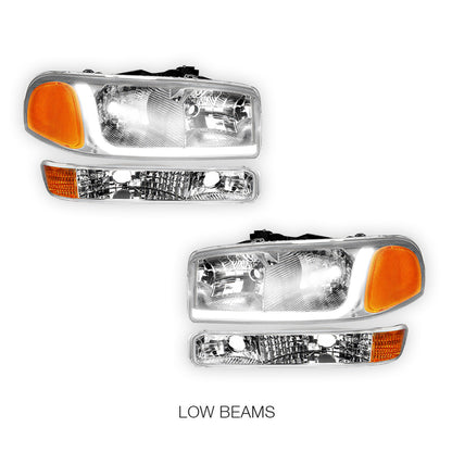 GMC Sierra 1500 HD SLE / SLT (2001 - 2007) LED DRL Headlights LH + RH
