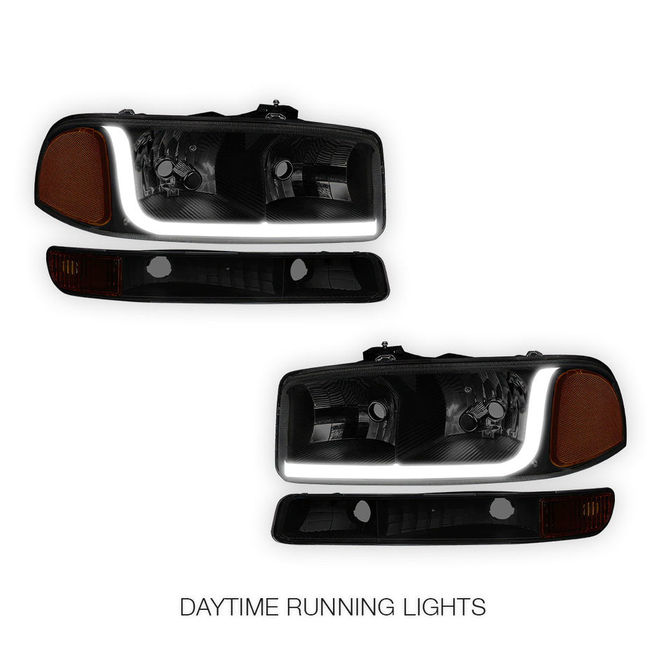 GMC Sierra 1500 HD SLE / SLT (2001 - 2007) LED DRL Headlights LH + RH