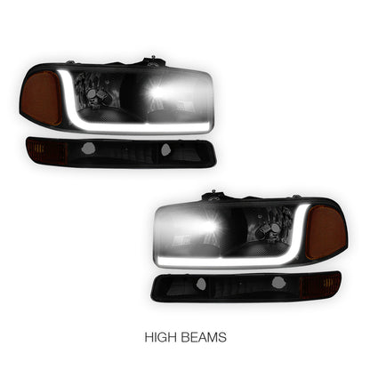 GMC Sierra 1500 HD SLE / SLT (2001 - 2007) LED DRL Headlights LH + RH