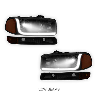 GMC Sierra 1500 HD SLE / SLT (2001 - 2007) LED DRL Headlights LH + RH