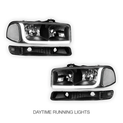 GMC Sierra 1500 HD SLE / SLT (2001 - 2007) LED DRL Headlights LH + RH