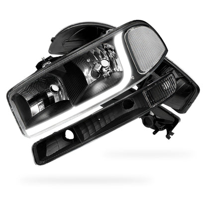 GMC Sierra 1500 HD SLE / SLT (2001 - 2007) LED DRL Headlights LH + RH