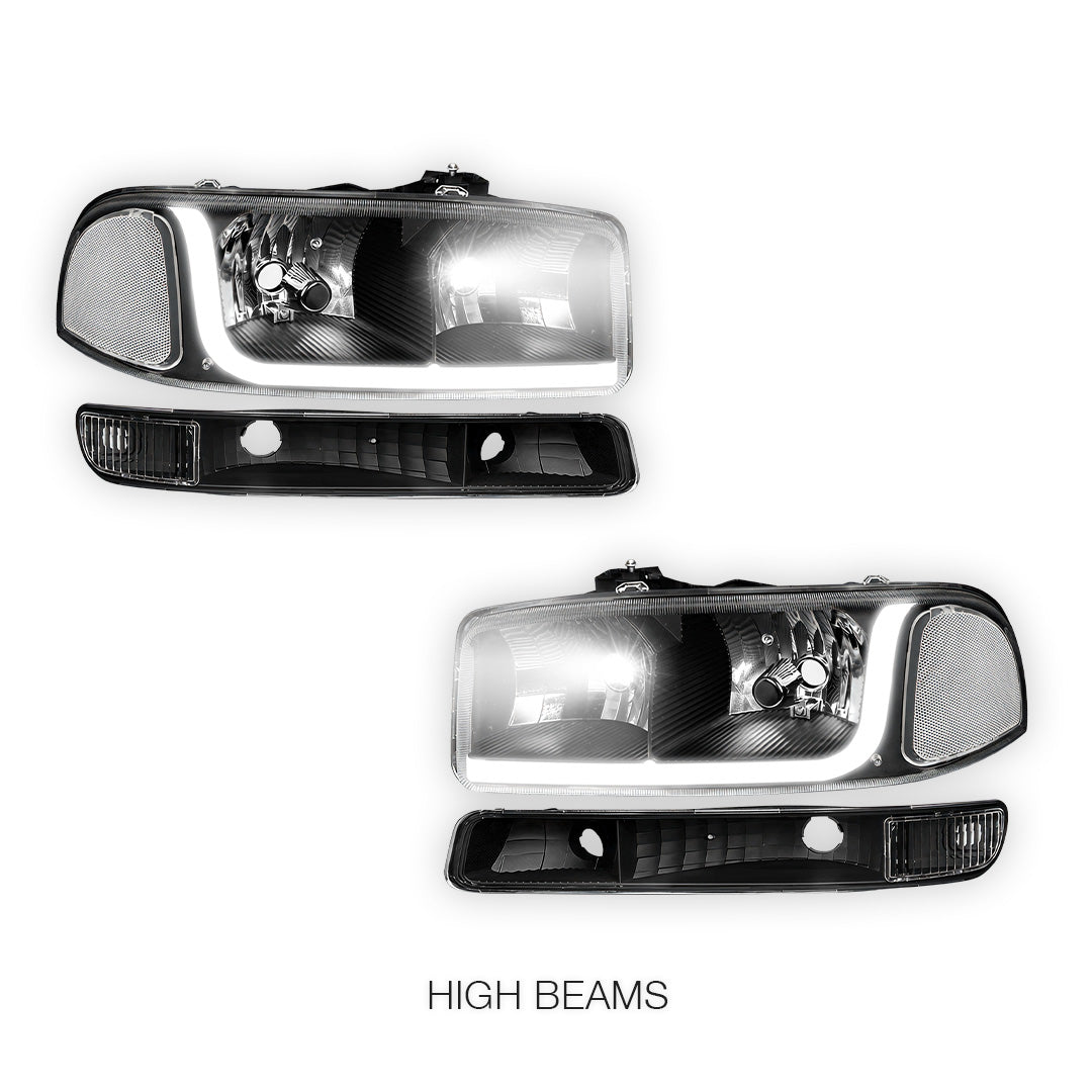 GMC Sierra 1500 HD SLE / SLT (2001 - 2007) LED DRL Headlights LH + RH