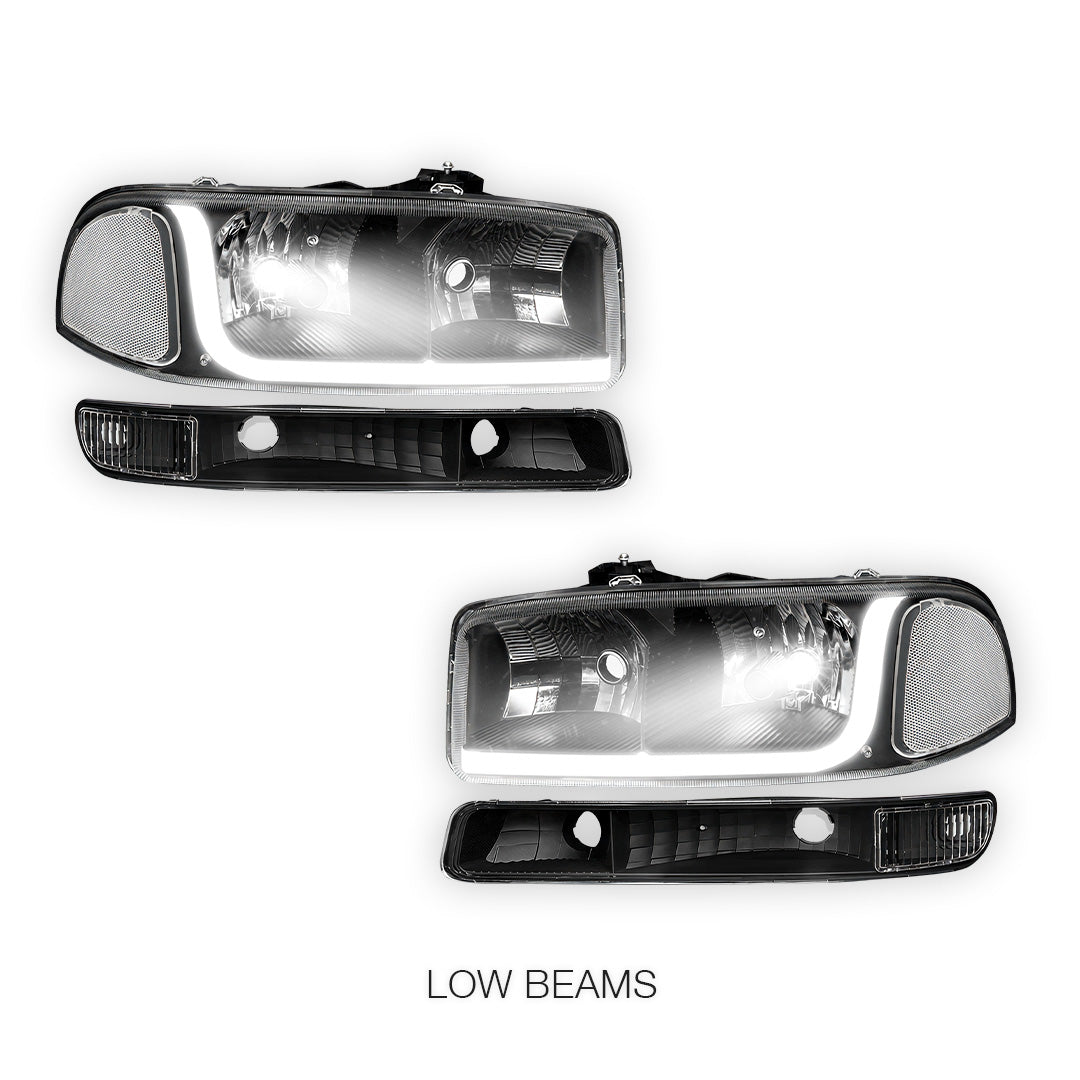 GMC Sierra 1500 HD SLE / SLT (2001 - 2007) LED DRL Headlights LH + RH