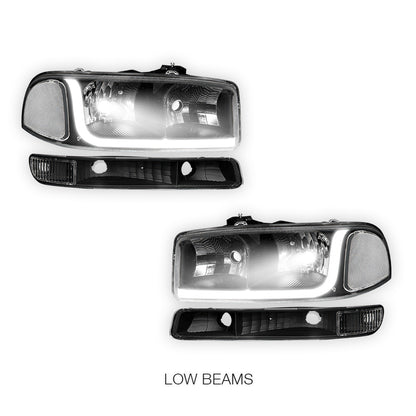 GMC Sierra 1500 HD SLE / SLT (2001 - 2007) LED DRL Headlights LH + RH