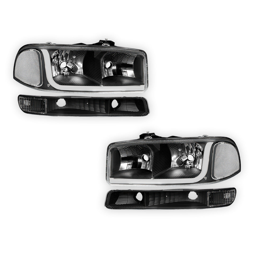 GMC Sierra 1500 HD SLE / SLT (2001 - 2007) LED DRL Headlights LH + RH