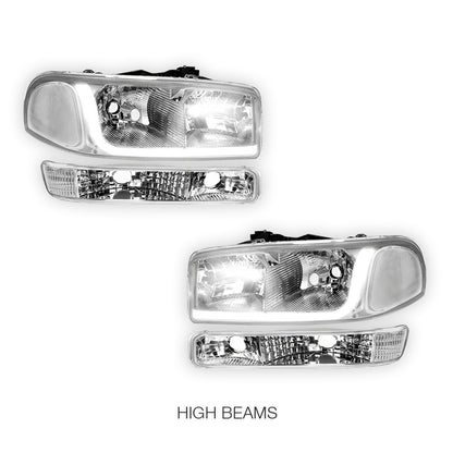GMC Sierra 1500 HD SLE / SLT (2001 - 2007) LED DRL Headlights LH + RH