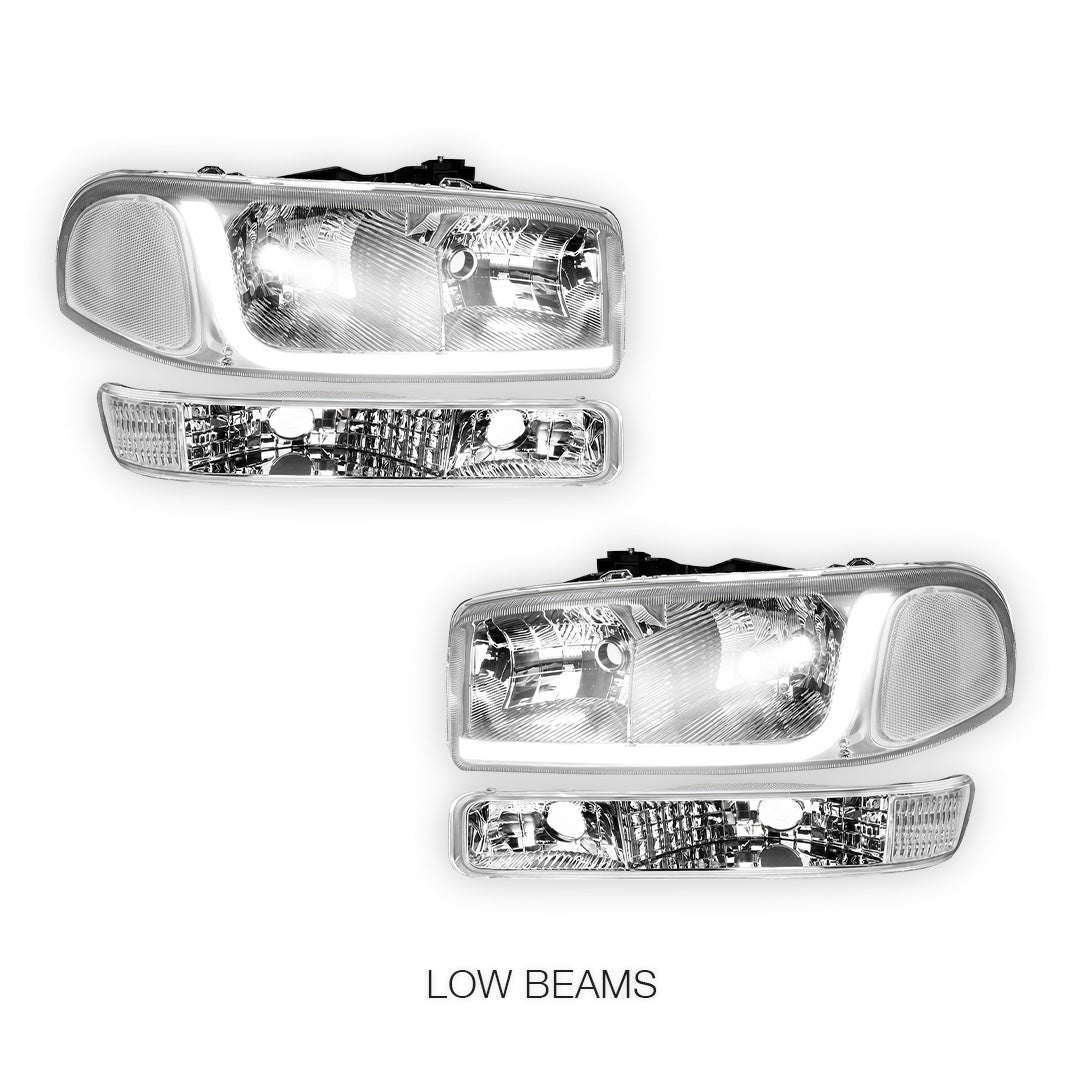 GMC Sierra 1500 HD SLE / SLT (2001 - 2007) LED DRL Headlights LH + RH