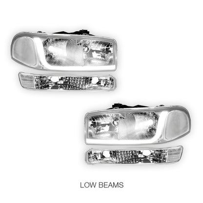 GMC Sierra 1500 HD SLE / SLT (2001 - 2007) LED DRL Headlights LH + RH