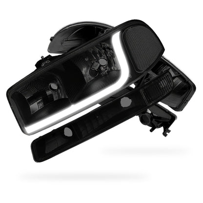 GMC Sierra 1500 HD SLE / SLT (2001 - 2007) LED DRL Headlights LH + RH