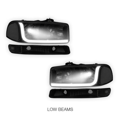 GMC Sierra 1500 HD SLE / SLT (2001 - 2007) LED DRL Headlights LH + RH