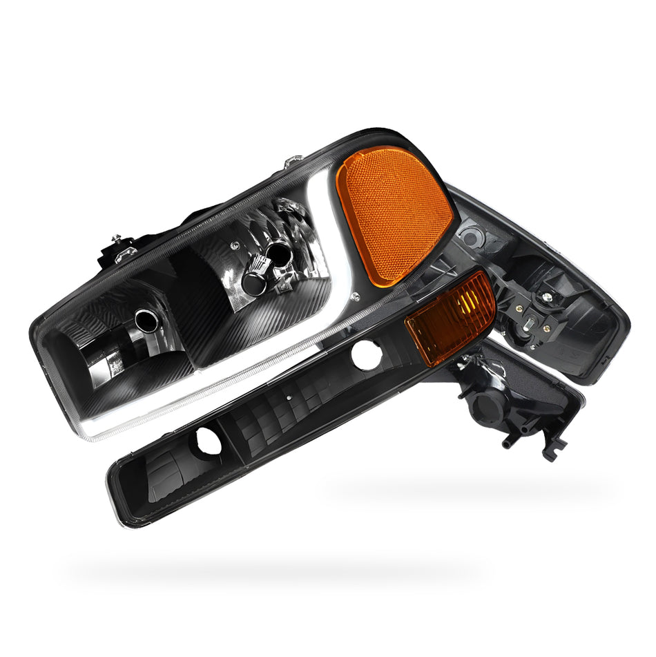 GMC Sierra 2500 HD SL / SLE / SLT (2001 - 2007) LED DRL Headlights LH + RH