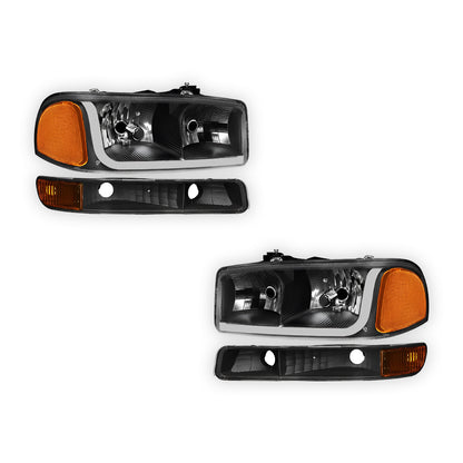GMC Sierra 2500 HD SL / SLE / SLT (2001 - 2007) LED DRL Headlights LH + RH