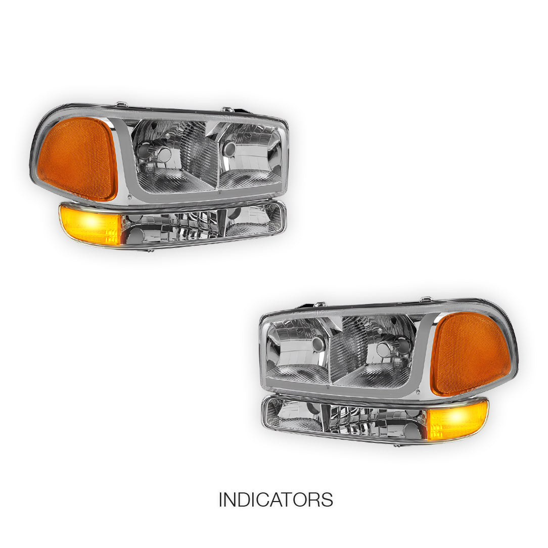 GMC Sierra 2500 HD SL / SLE / SLT (2001 - 2007) LED DRL Headlights LH + RH