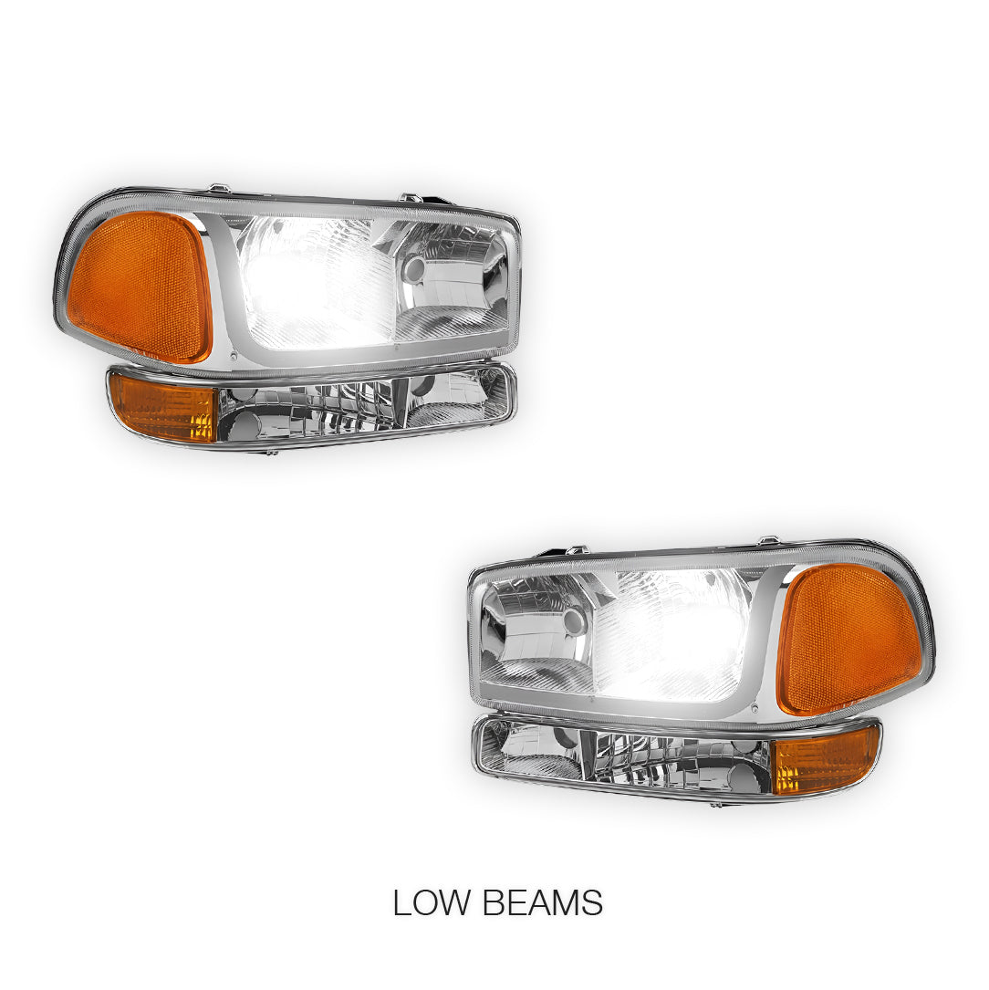 GMC Sierra 2500 HD SL / SLE / SLT (2001 - 2007) LED DRL Headlights LH + RH
