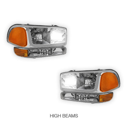 GMC Sierra 2500 HD SL / SLE / SLT (2001 - 2007) LED DRL Headlights LH + RH