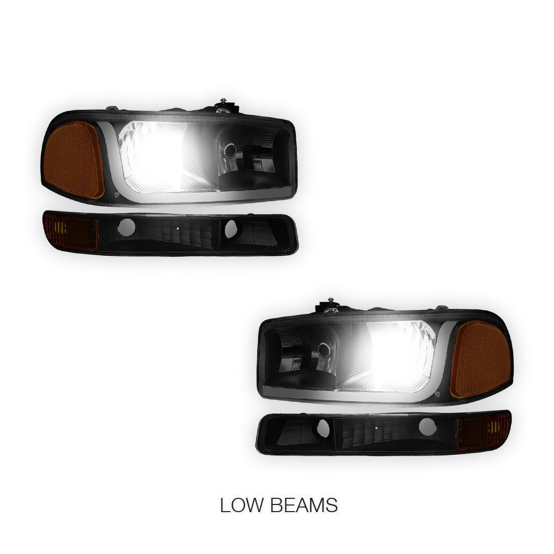 GMC Sierra 2500 HD SL / SLE / SLT (2001 - 2007) LED DRL Headlights LH + RH